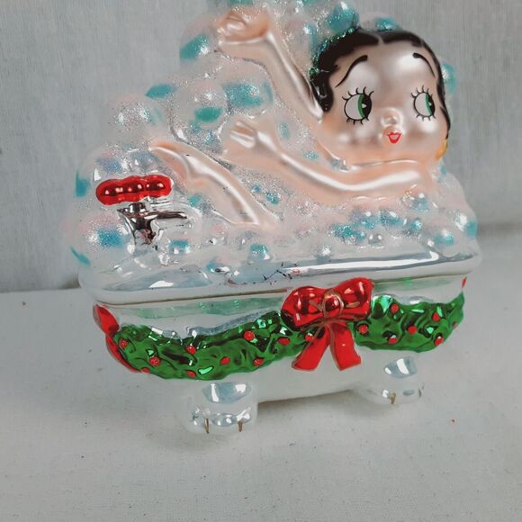 Betty Boop 1998 Polonaise Kurt Adler Collectible Blown Glass Christmas Ornament - Picture 10 of 16